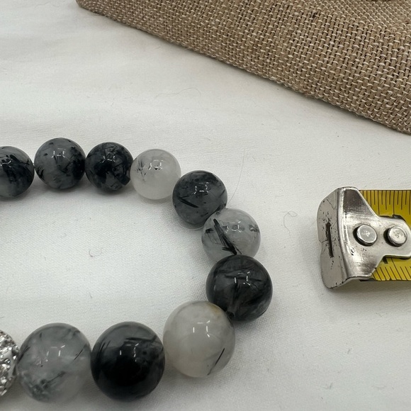 Padre Pio Charm on Jadeite gemstone stretch bracelet - Picture 6 of 9